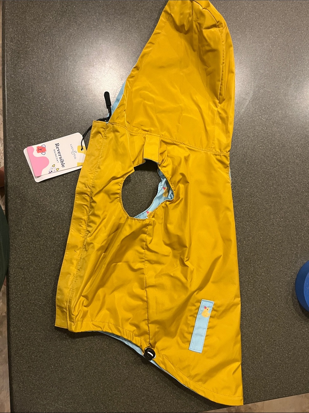Reversible Dog Raincoat - Picture 3 of 4